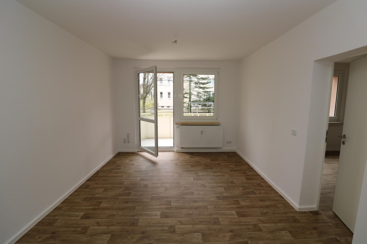 EG-Wohnung mit bodengleicher Dusche u. Balkon...da freuen sich nicht nur die Umzugshelfer! - Wohnzimmer