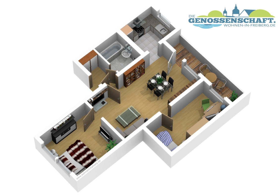 Einziehen und Wohlfühlen - stadtnahe 3RW mit Balkon und Badewanne - GR