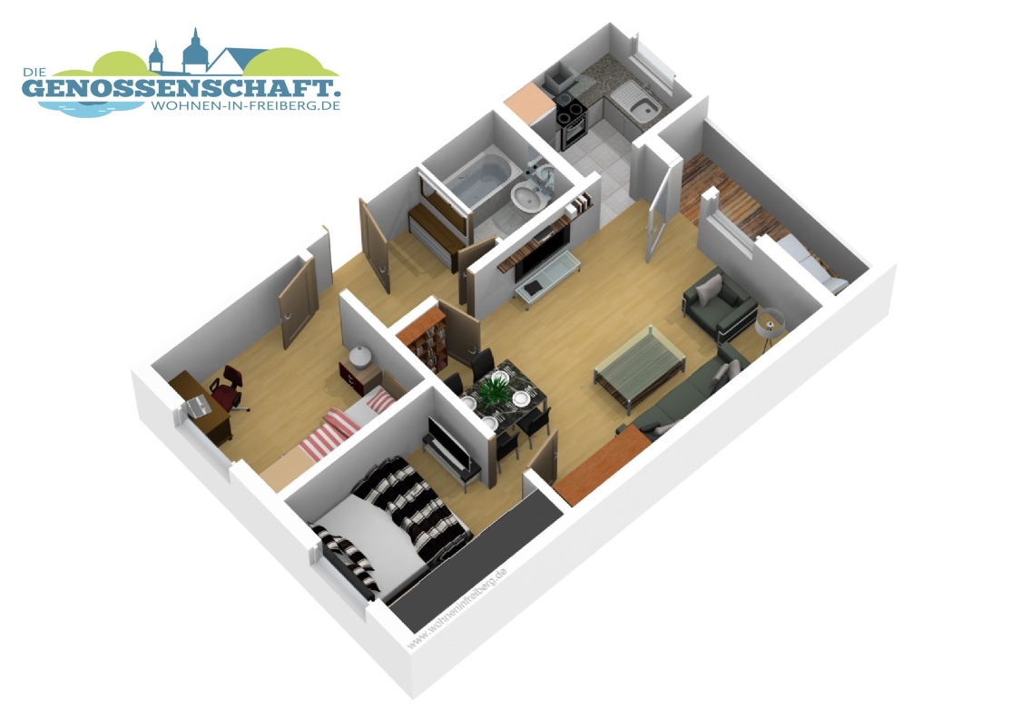 Gesucht und gefunden! Moderne 3RW mit Balkon! - Grundriss