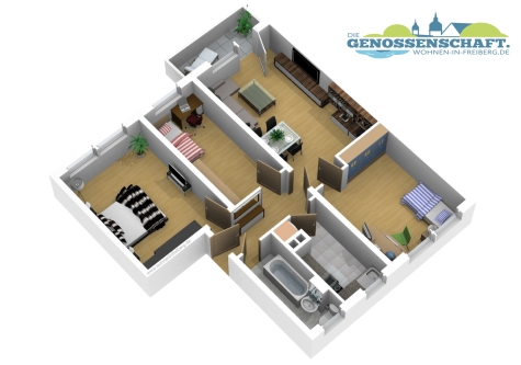 Schickes Nest sucht Bewohner…4-RW mit Wanne u. Balkon!!!, 09599 Freiberg, Maxim-Gorki-Straße 67
