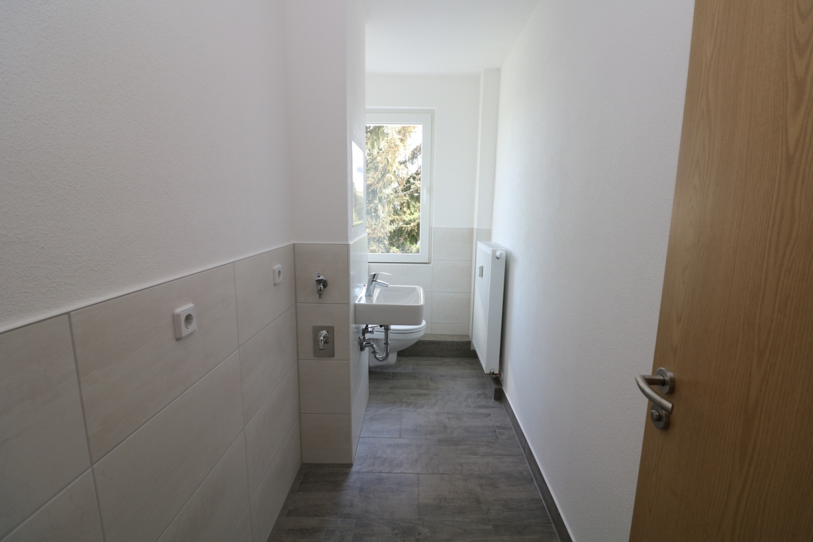 Wer´s GROß mag***Neu sanierte Etagenwohnung mit Wanne, Dusche u. 2 Balkonen!!! - Beispiel Gäste-WC