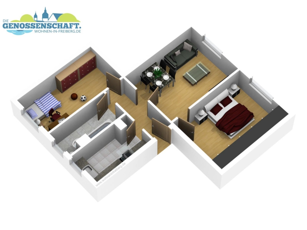 Vorsicht heiße Töpfe…3-RW mit Einbauküche & Wanne!!! - Grundriss