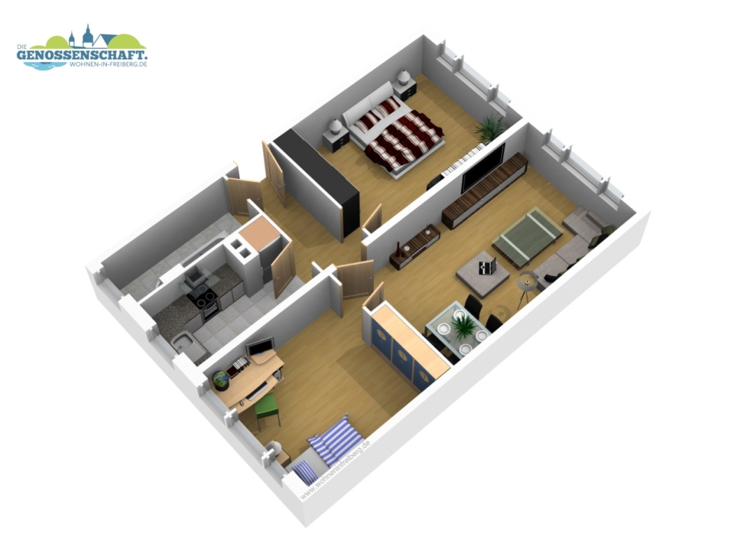 Kochmütze zu vergeben...sanierte 3-RW mit Einbauküche und Wanne!!!!! - Grundriss