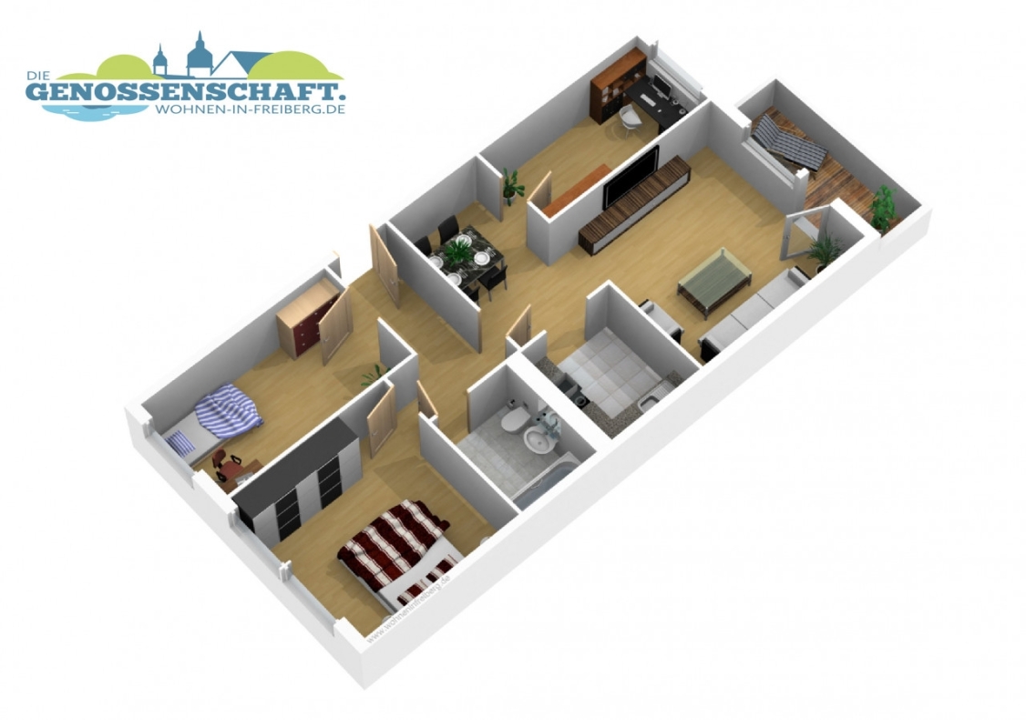 Viel Platz für Kind und Kegel…4-RW mit Wanne & Balkon!!! - Grundriss