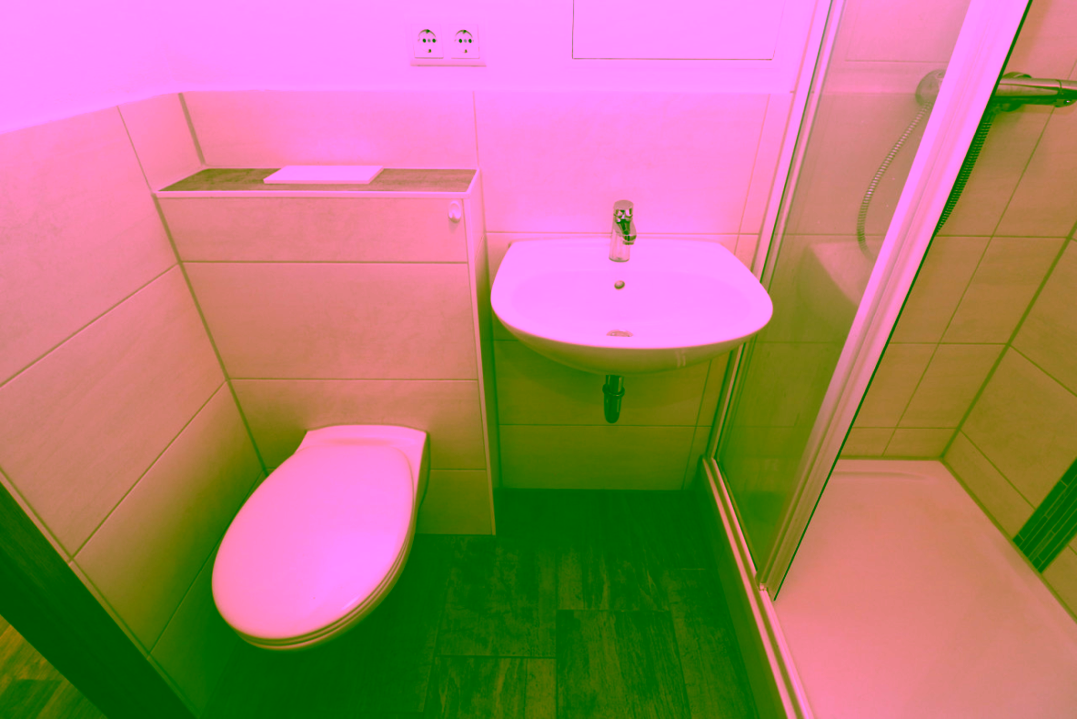 Das alles und noch viel mehr! - 1RW mit Einbauküche, Balkon, Dusche + Aufzug - Beispiel Bad