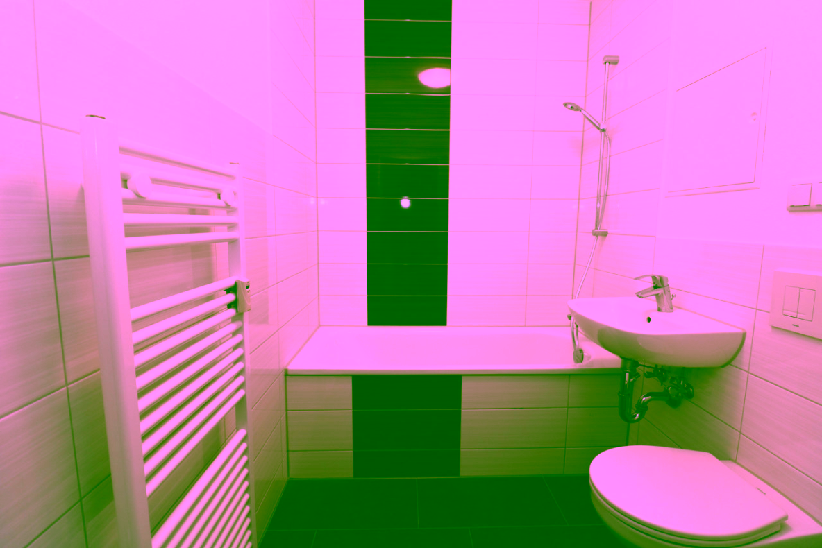 Komm und schwing den Kochlöffel-Einbauküche vorhanden - Beispiel Bad mit Wanne