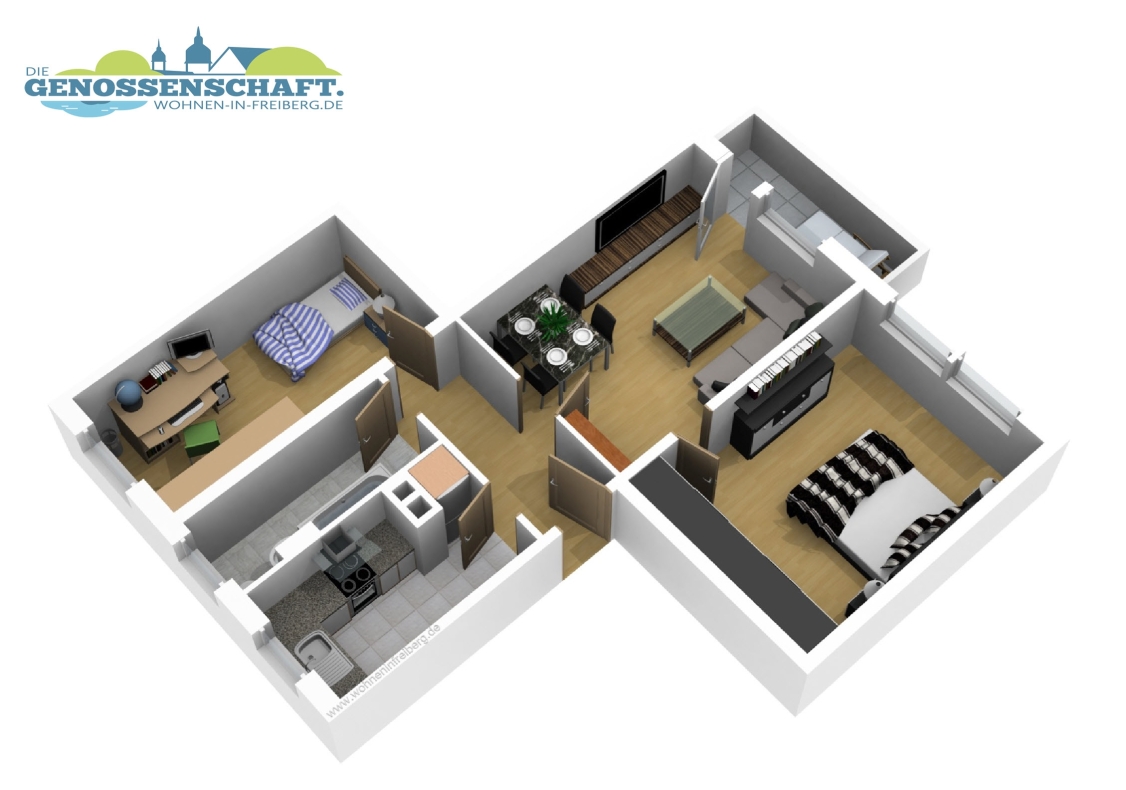 Endlich ankommen! Bezugsfertige 3RW mit Balkon! - Grundriss